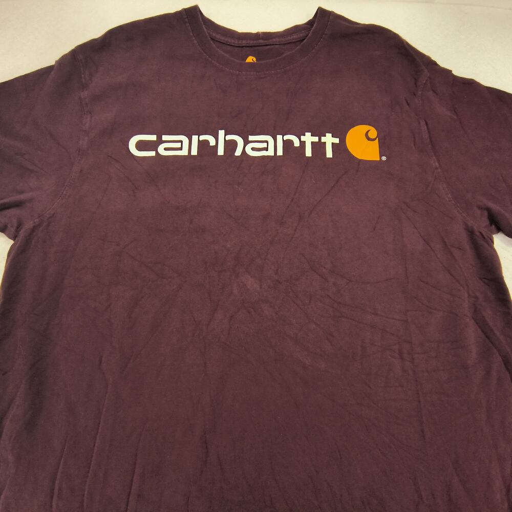 Carhartt Original Fit Crew Neck Short Sleeve T Shirt Mens Size Large L Maroon